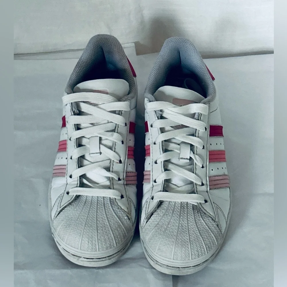 Adidas SuperStar J Kids White Pink Bliss‎ Sport Sneakers with Gradient Color